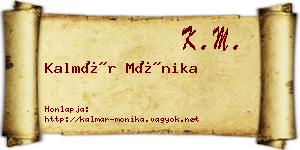 Kalmár Mónika névjegykártya