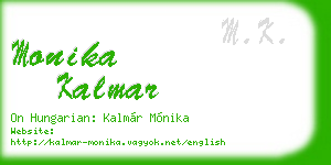monika kalmar business card